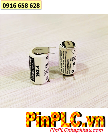 FDK CR14250SE (chân thép 3 chấu hàn), Pin nuôi nguồn PLC FDK CR14250SE 1/2AA 850mAh, Xuất xứ NHẬT